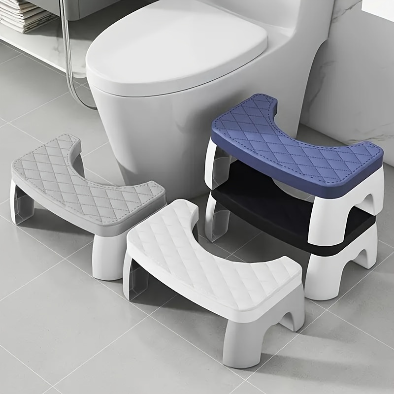

1pc Plastic Toilet Assistance Steps - Non-slip, Waterproof, Bathroom Footstool For Adults