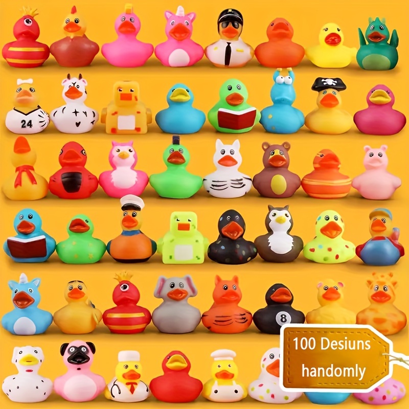 

50-piece Vibrant Rubber Ducks - Perfect For Birthday Gifts, Bath Time Fun, Beach & Pool Parties, Christmas & Halloween Decorations, Car Decor & Carnival Games