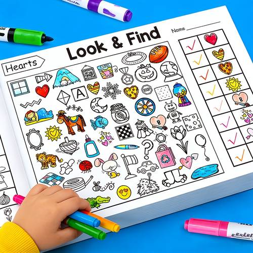 32 page find seek activity book coloring observation workbook for early learning suitable for homeschool school use page filling for language