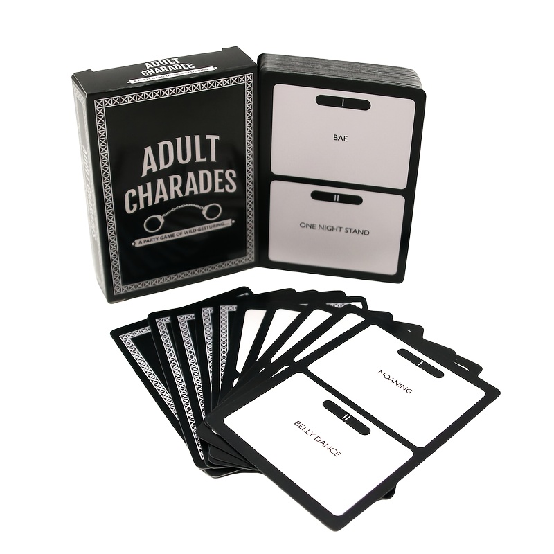 [Hilarious, Adult Charades] Hilarious Adult Charades: The Party & Family Card Game | Fun Guessing Game for Ages 21+, Perfect Holiday Gift, Black Box with White Text Design, Party Card Game | Bold Text Packaging | Classic Board Game