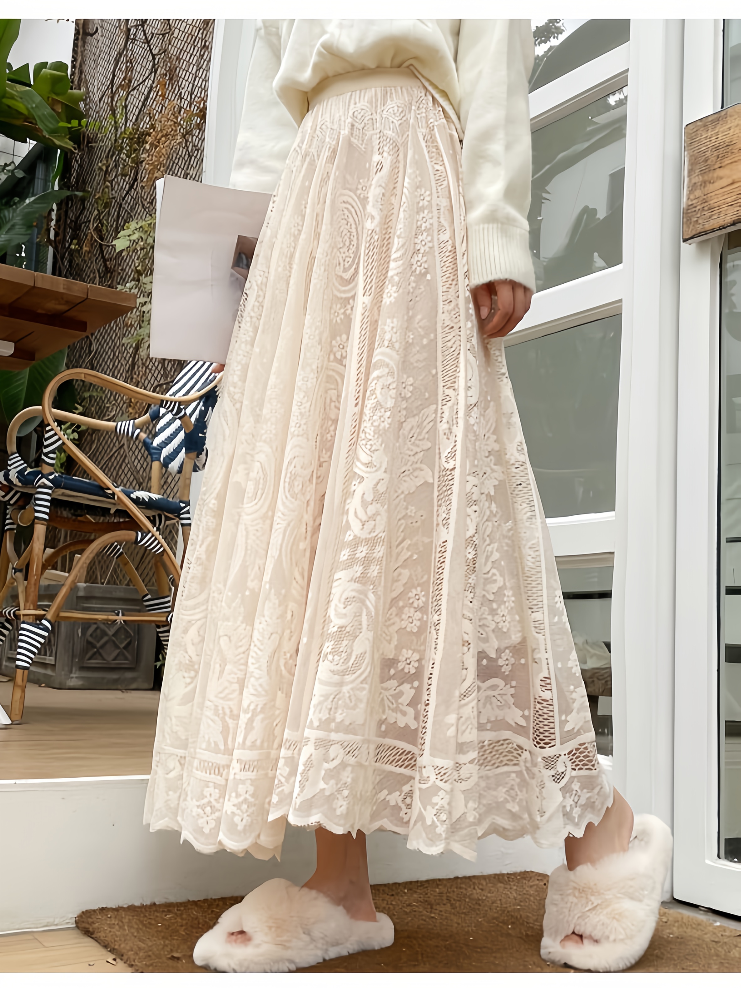 a line lace dress featuring long - Temu Mauritius