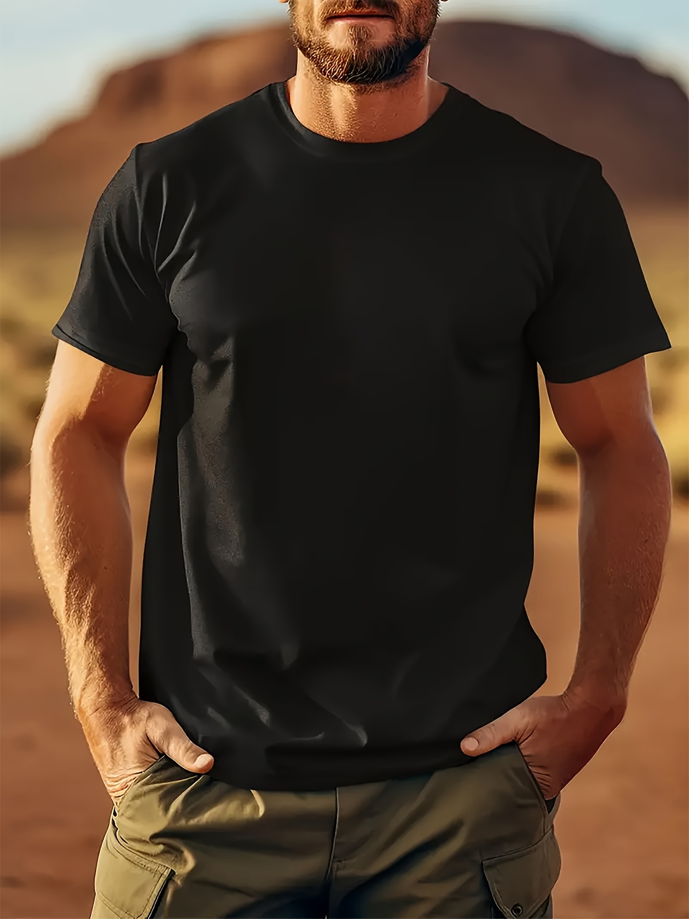mens black shirt sold on Temu United States