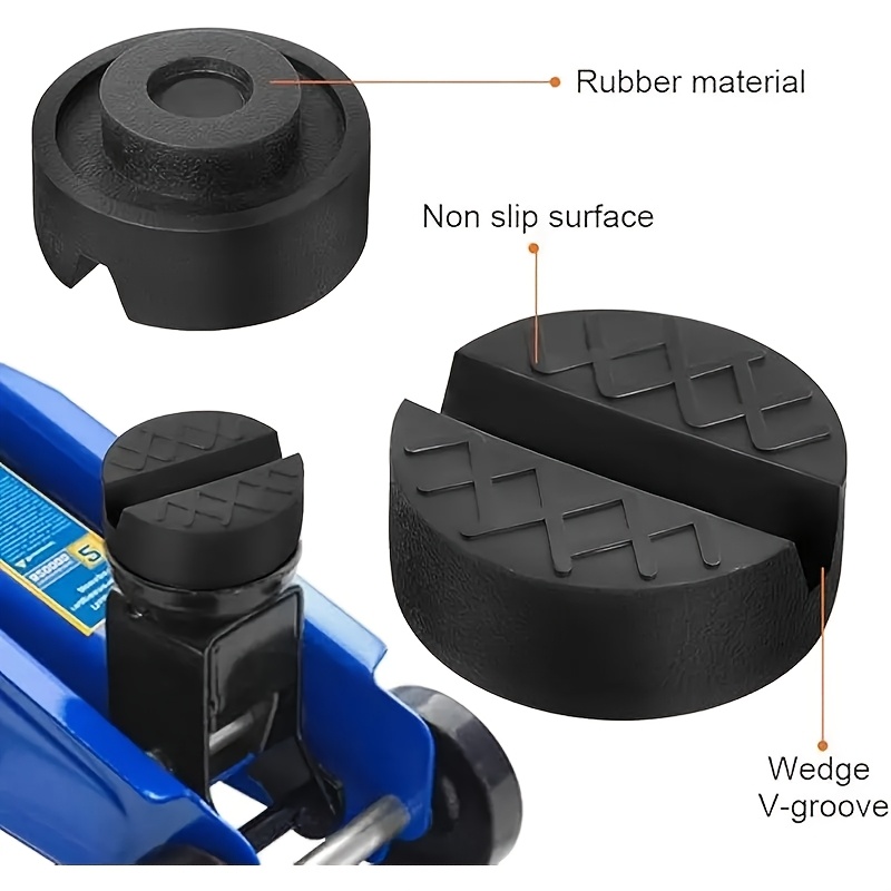 E-shop Universal Wagenheber Gummi Pad in 2 Stück - Strapazierfähiges Gummimaterial, Wagenheber Pad Adapter verbessert die Stabilität, geeignet für