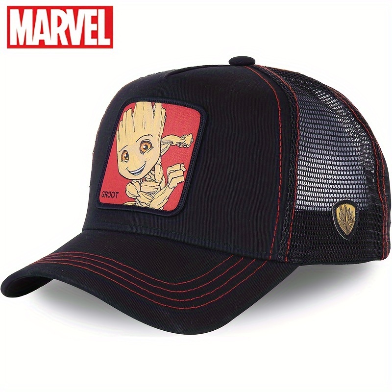 

Marvel Licensed & Rocket Baseball Cap, Unisex Breathable Mesh Trucker Hat, Adjustable Golf Sport Hat For Back To School