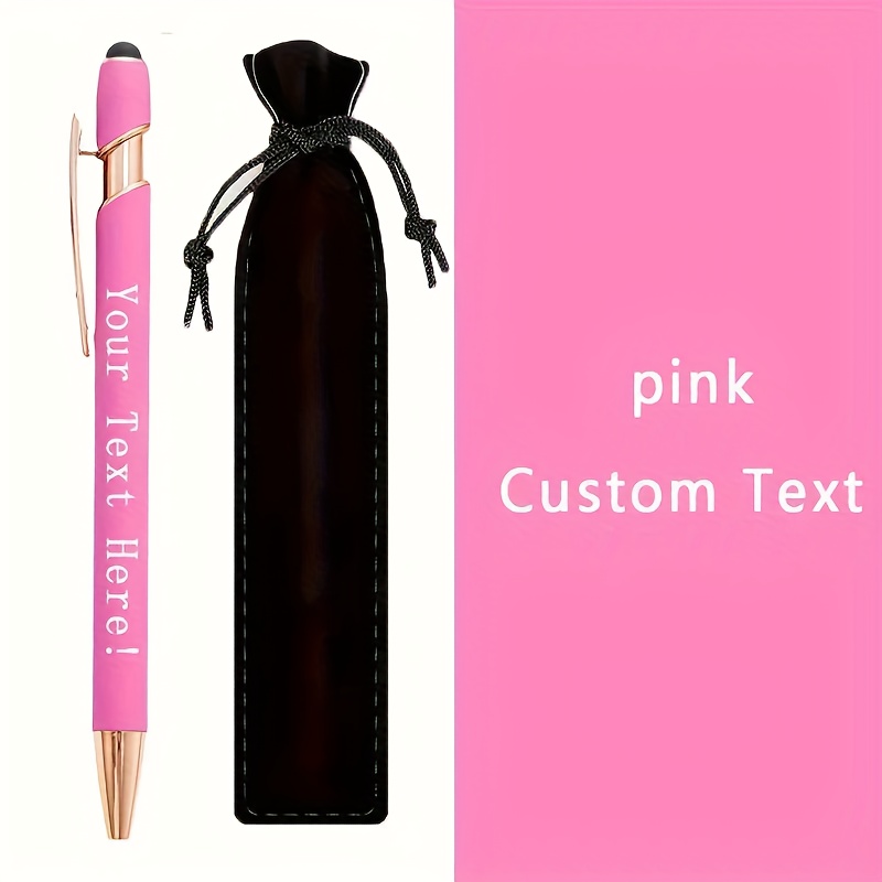 TEMU Set di penne in metallo personalizzate , 2 pezzi, 1 penna e 1 custodia adatta come regalo aziendale - Disponibile in colori e con contenuto