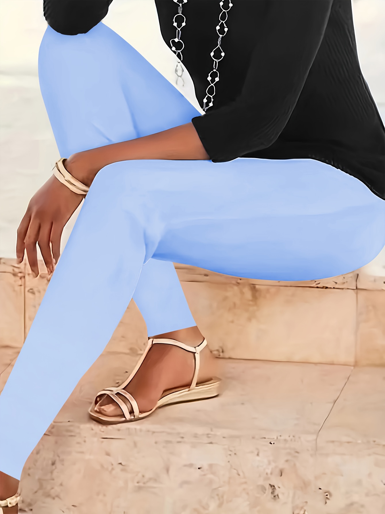 High Waist Plus Size Active Yoga Leggings For Women - Long-Length Tights For Casual Wear