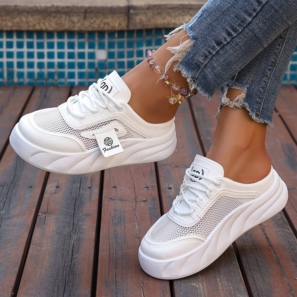 Tenis Deportivos Tenis Blancos Tela Mujer Zapatos Tenis Blancos Tenis De  Tela Baratos Zapatos Baratos Mujer