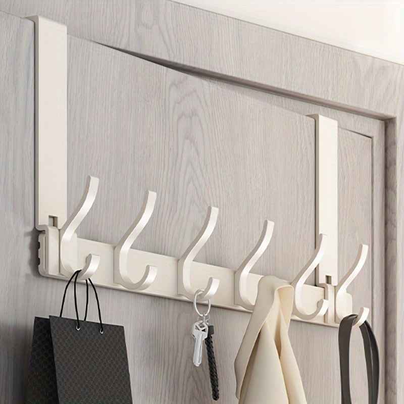 

Over The Door Hooks, Door Hanger Hooks For Hanging, Over The Door Towel Racks For Bathroom With 6 Coat Hooks, Over The Door Hanger For Coats And Towels, Coat Rack Hat Rack