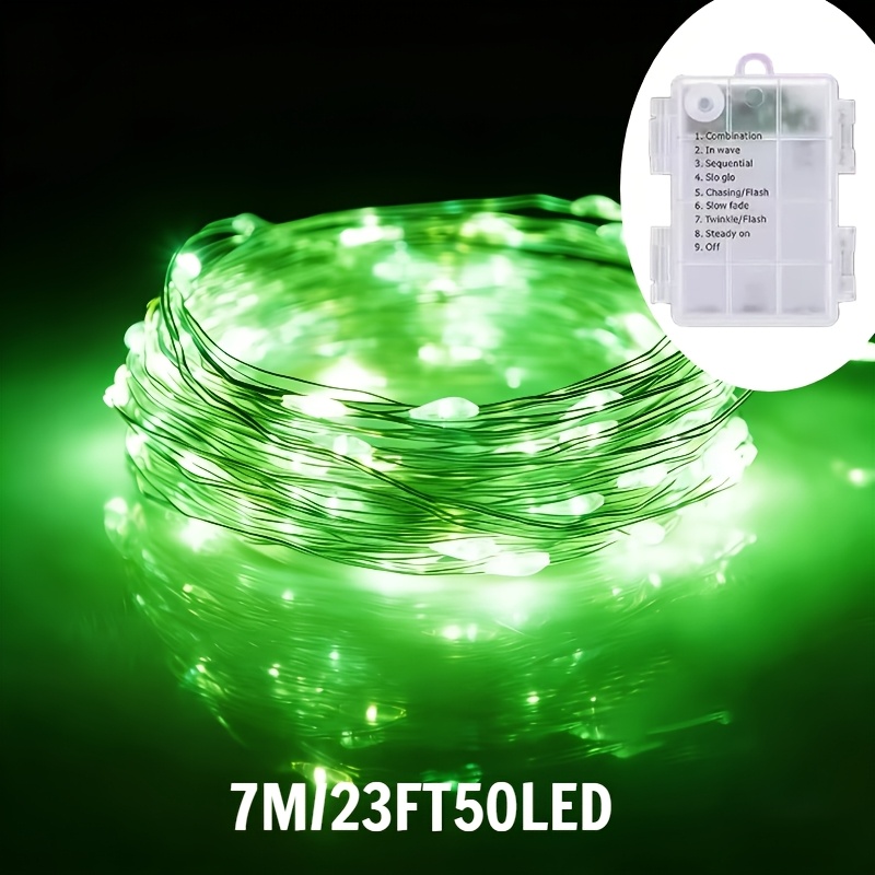 TEMU de baterías para guirnalda de luces LED de , paquete de 1 - 50/300 luces LED de , adecuadas para decoración de interior y exterior, una opción