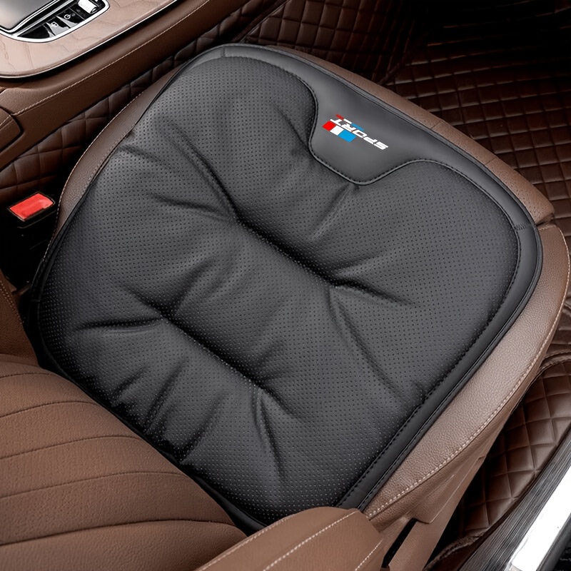 TEMU Pu Leather Car Seat Cushion, Made Of Fine And Soft Pu Leather Skin-friendly And Non-irritating. Wear-resistant, Durable, And Not Easily Damaged.