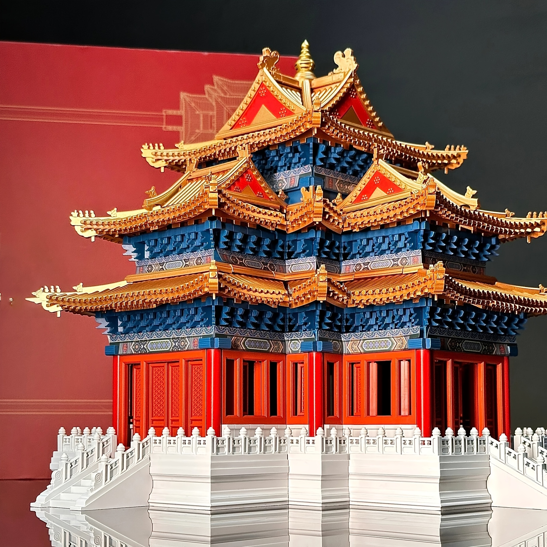 Chinese Style Pagoda Building Set Traditional Architecture
