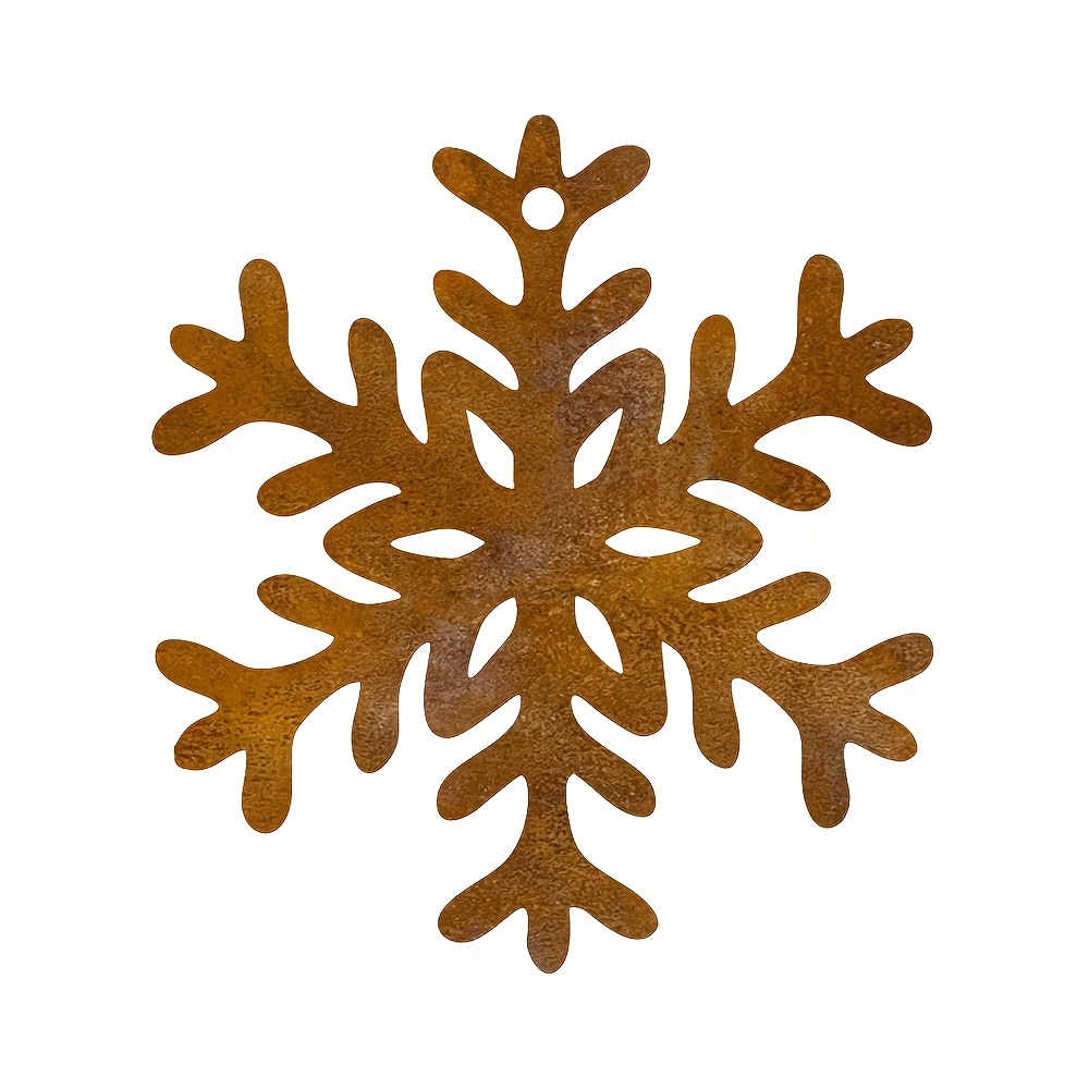 TEMU 1pc Of Rusty Snowflake Decoration For Christmas, Suitable For Christmas Tree And Garden Decor, An Ideal Gift For The , And A Decorative Statue