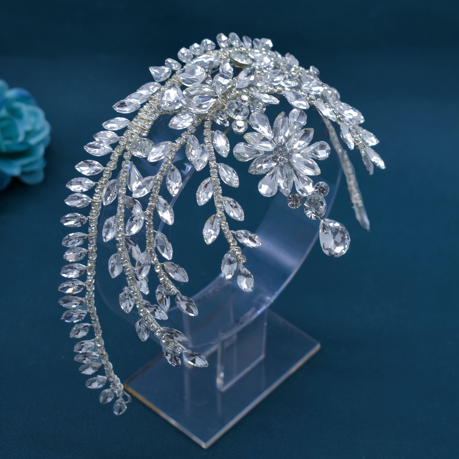 dz009 люксовая повязка на лоб, свадебная диадема, корона для невесты, свадебные украшения для головы, украшения для волос для женщин, детали 2