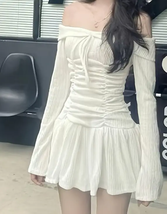 womens elegant off the shoulder party formal dress sexy evening outfits with long flattering a line washable formal attire for women evening party dress versatile fashion adjustable ties cocktail dress stretchy fabric Product details 0