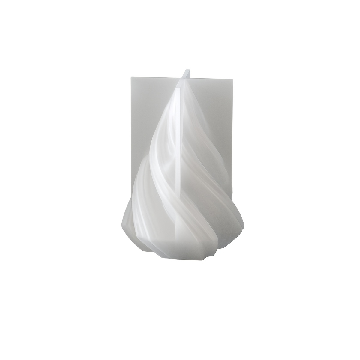 TEMU Moule en silicone et résine 3D pour bougie spirale, moule créatif à rayures de pour sapin de Noël, idéal pour la pâte à modeler et le plâtre,