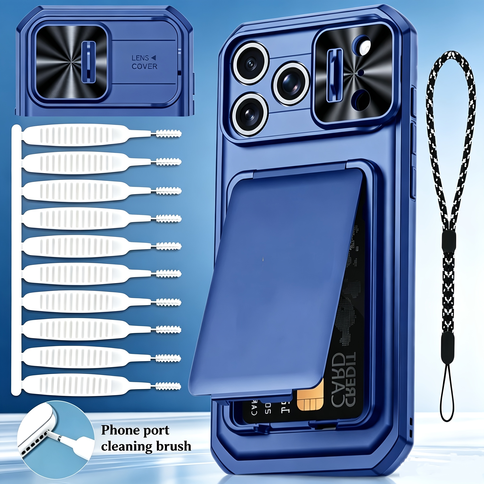 TEMU Phone Case: Phone Case Set: Compatible With Iphone 18 Pro Max/ 17 Pro Max And 18 Pro/ 17 Pro; The Wallet-style Phone Case Features A Lanyard,