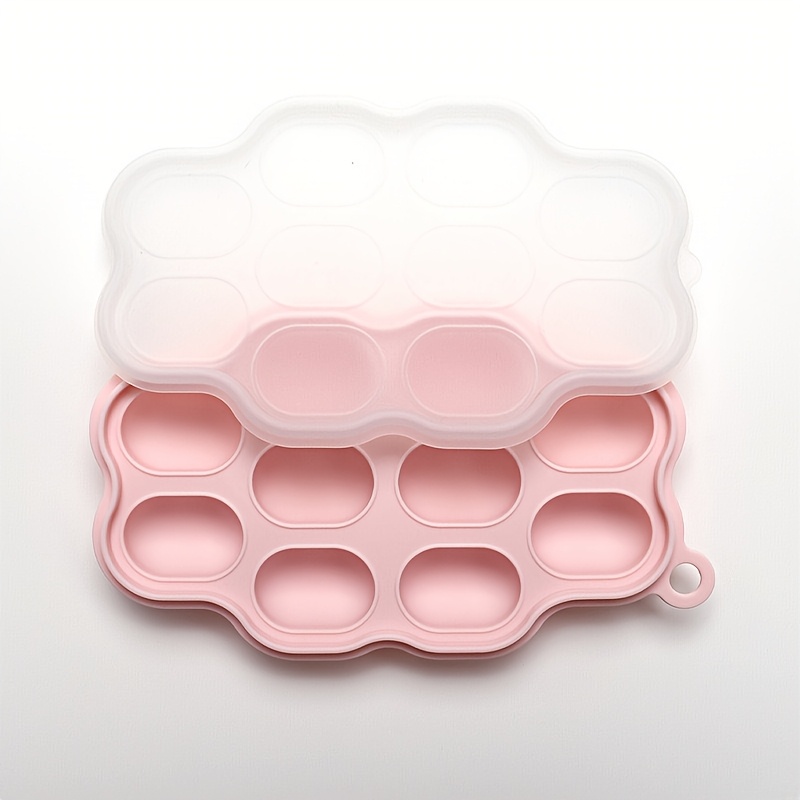 Image of 10- Baby Breastmilk & Food Freezer Tray - Silicone Breast Milk Mold With Teether Feeder, Freezer Maker For Homemade Baby Food, Purees & Ice Cubes
