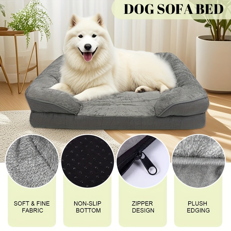 extra large dog bed with egg   lining non slip base soft polyester rectangular pet bed for small to medium dogs comfortable rest sleep   bed for dogs   furniture   accessory durable pet furniture Product details 2