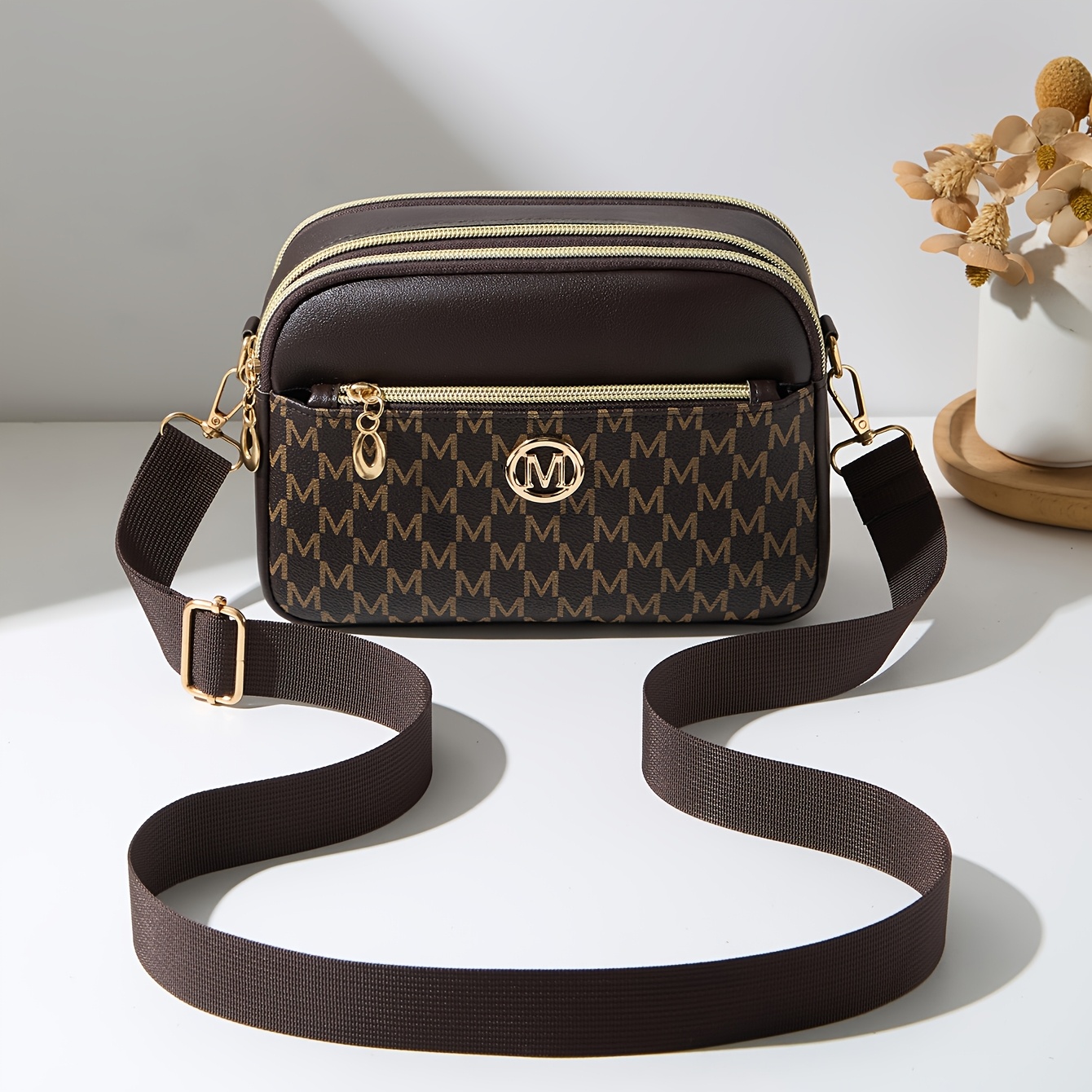 TEMU Fashion Trendy Single Shoulder Crossbody Bag Letter Bag Small Square Bag