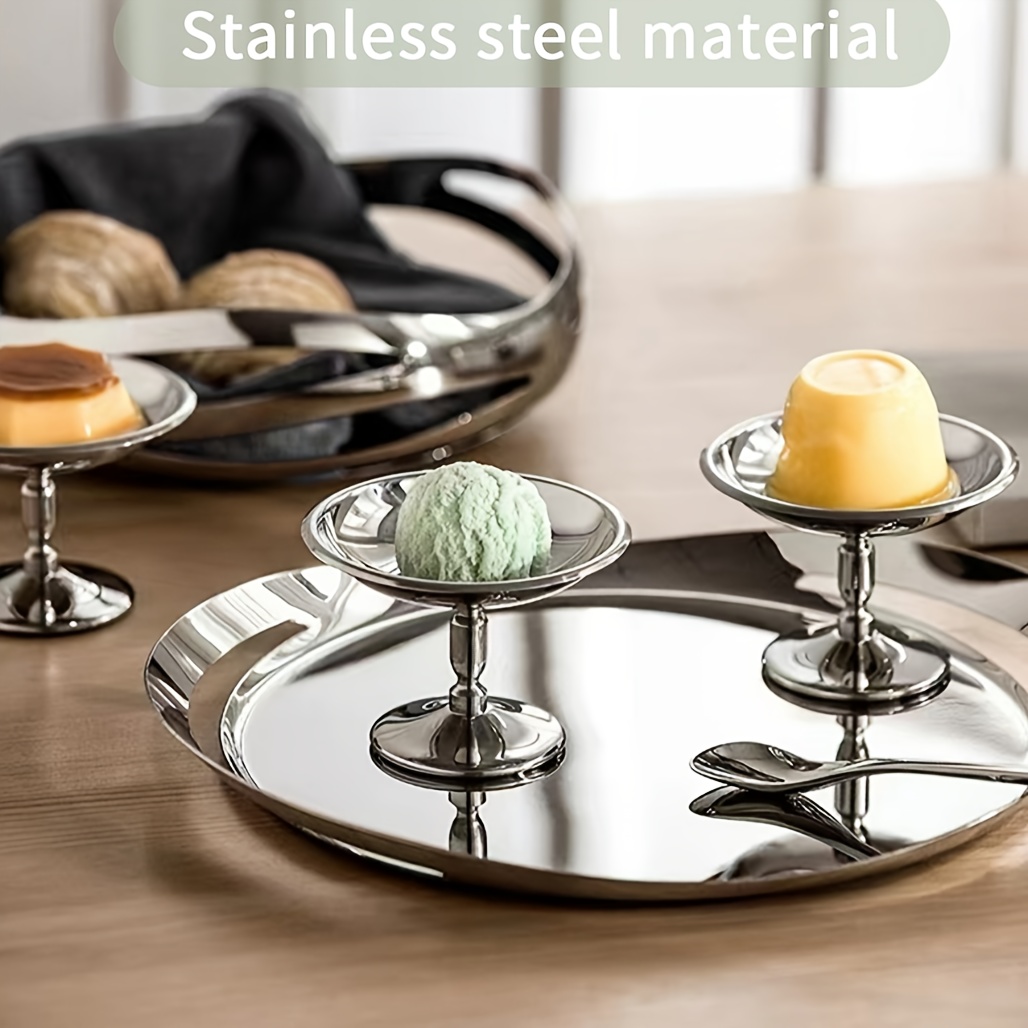 

Stainless Steel Dessert Bowl Set - Versatile For Salads, Ice Cream, Pudding & Fruit - Perfect For Home & Restaurant Decor