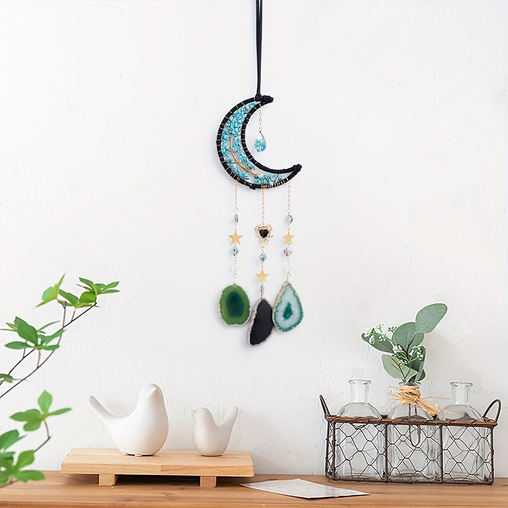 TEMU Agate en résine, Breloque à suspendre pour rétroviseur de voiture Arbre de , Style d'art décoratif, Matériau en métal et , Décoration festive