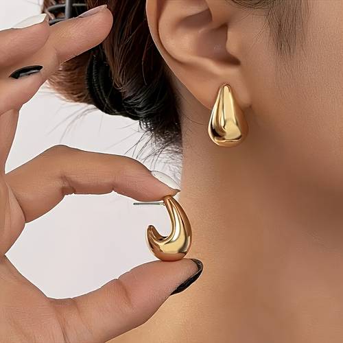 c shaped earrings