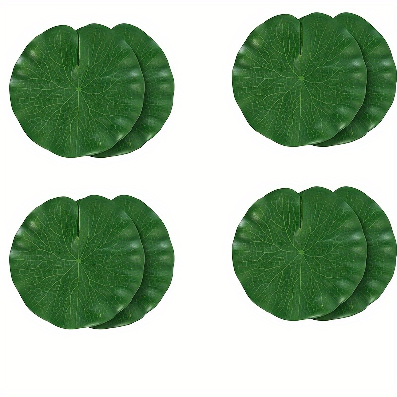 

8 Pcs Eva Material Artificial Lily Pads - Realistic Floating Water Lily Leaves For Pond, Koi Fish Pool, Patio, And Aquarium Decor