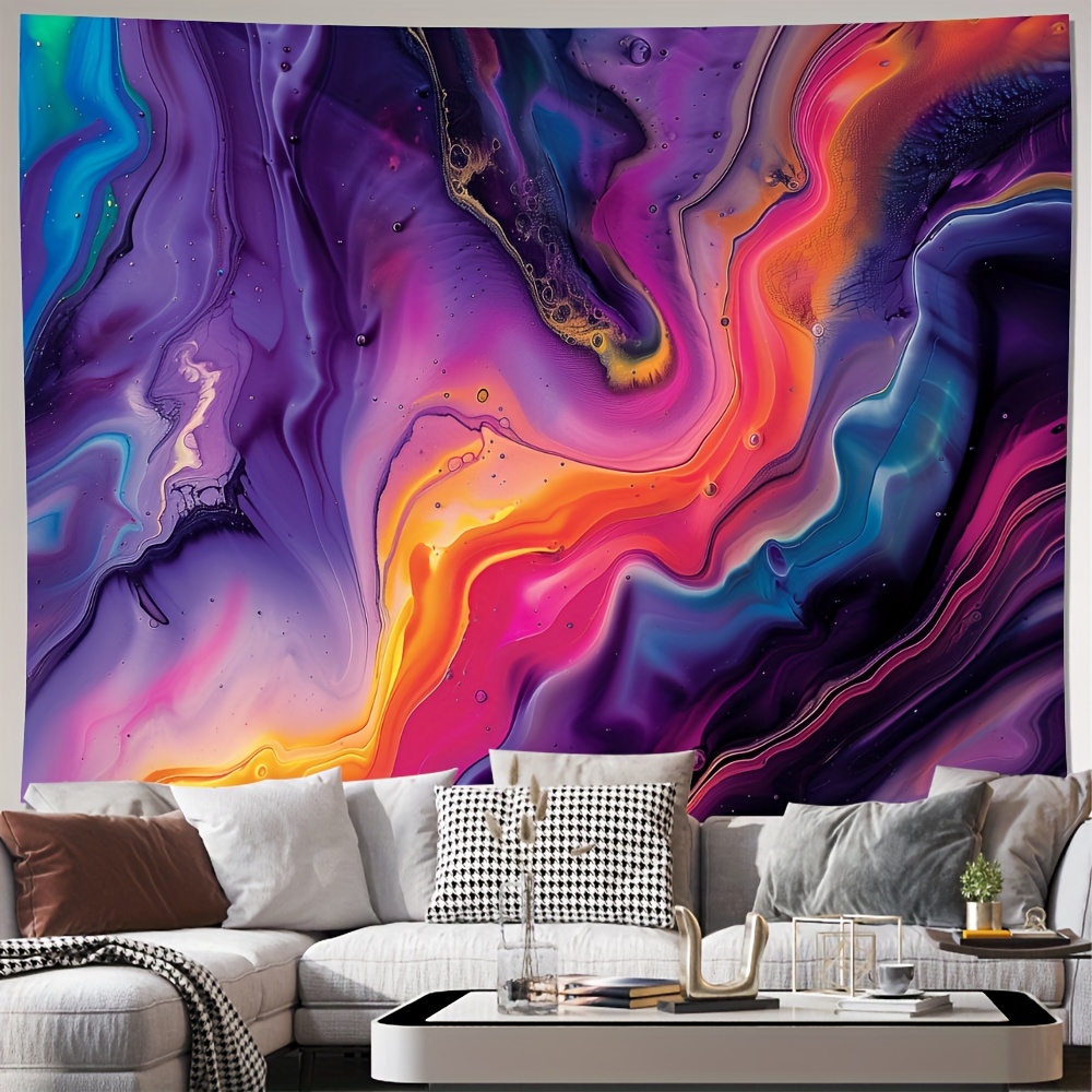 

Abstract Aesthetic Art Tapestry For Living Room, Bedroom, Office - Fashion Theme, Woven Polyester Wall Hanging, No Electricity Required, Free Installation Kit Included