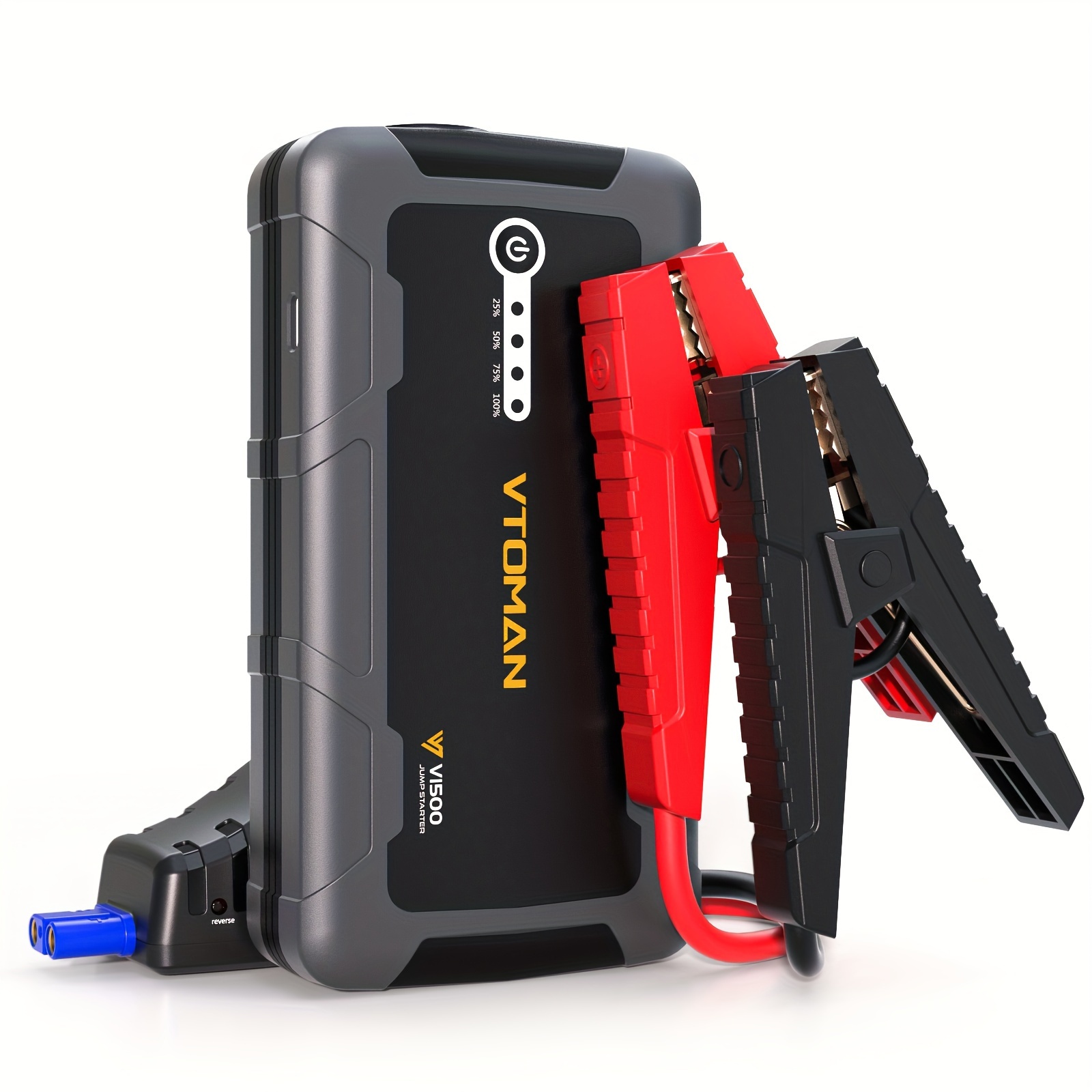 

Vtoman V1500 Jump Starter With Portable Laptop Charger & Ac Outlet, 1500a Car Jump Starter Box Battery Pack Up To 6l Gas/4l Engines