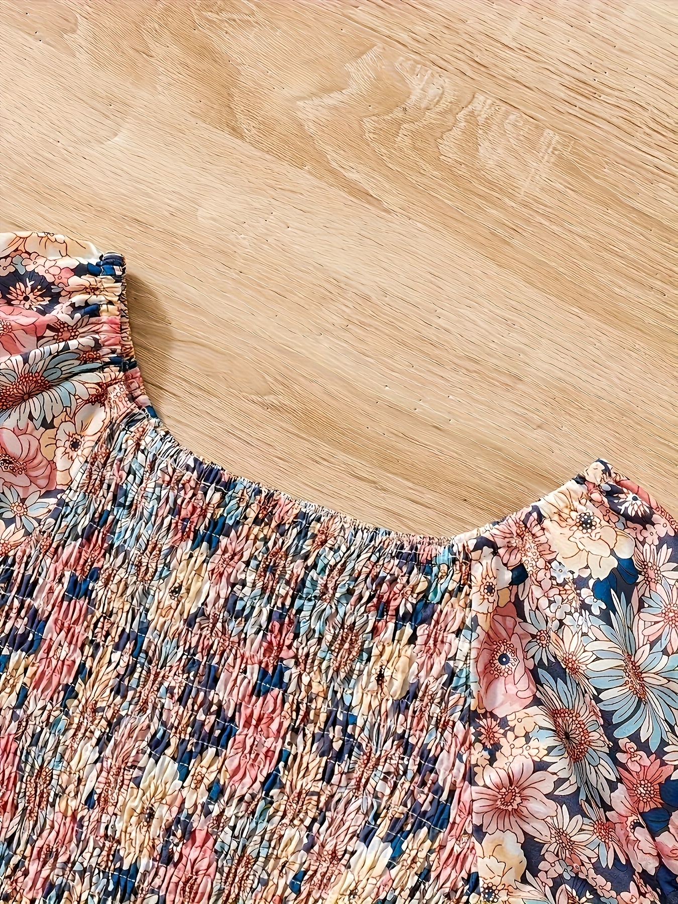 Girls' Puff Sleeve All-Over Floral Print Dress