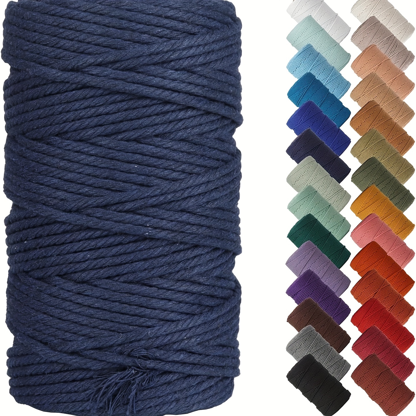 Cotton Macrame Cord Colorful Cords Beige Twisted Craft - Temu Canada
