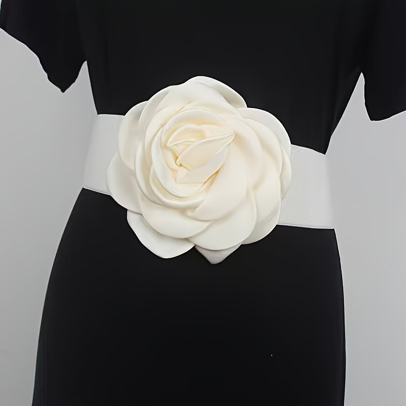 E-shop 2025 Neuer Damen-Blumen-Gürtel für Kleider, Dekorativer Pullover-Gürtel, Breiter Taillengürtel, Europäischer Amerikanischer Stil
