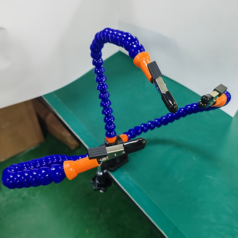TEMU 1 Support de soudure multifonctionnel avec bras flexibles et base stable, idéal pour la réparation électronique, de bijoux, la construction de