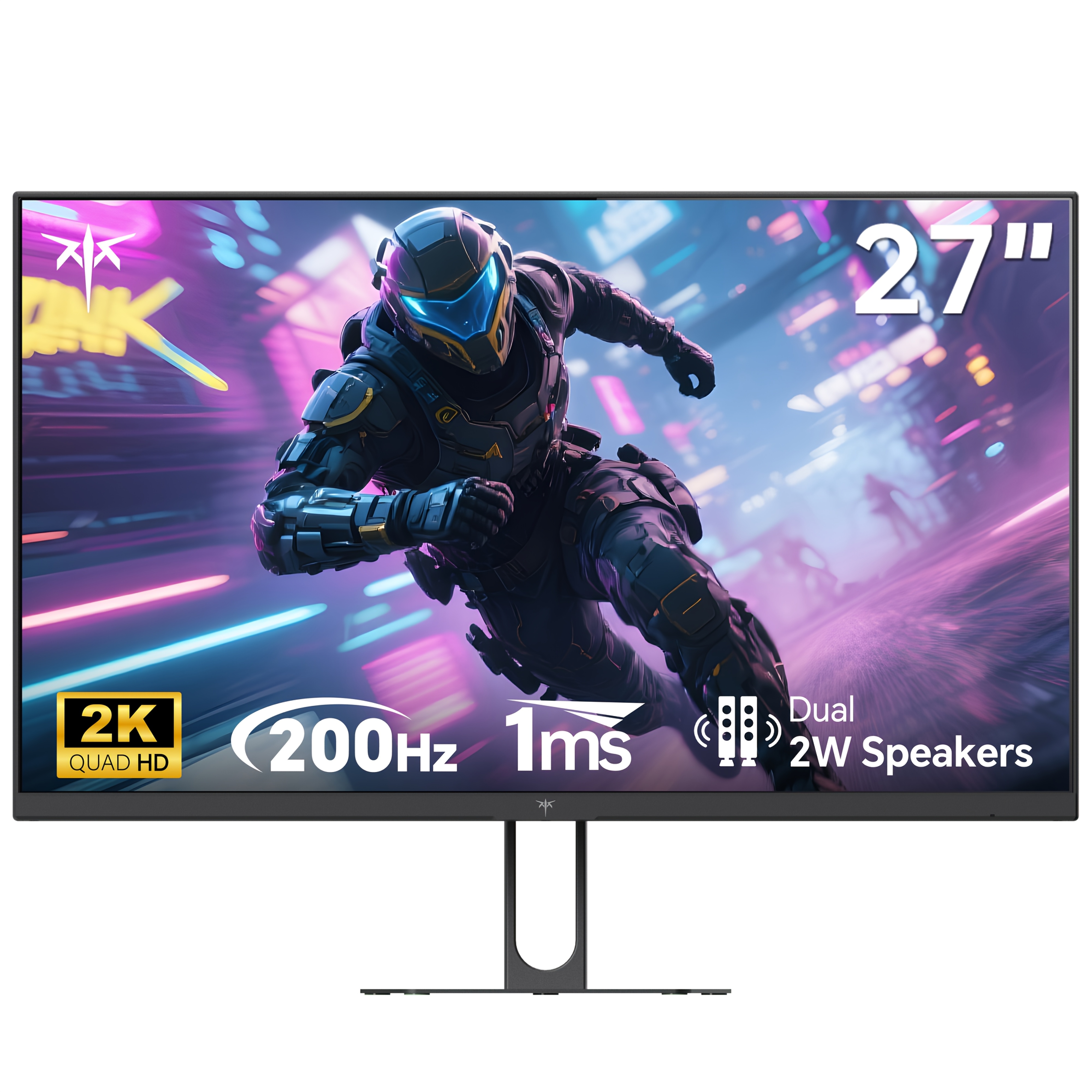 TEMU 27-inch Gaming Display - 2k Qhd 2560 X 1440 Resolution, Supports Up To 210hz Refresh Rate And 1ms Time, Compatible With And, Hdr400, 131% Srgb Coverage, Includes Built-in Speakers