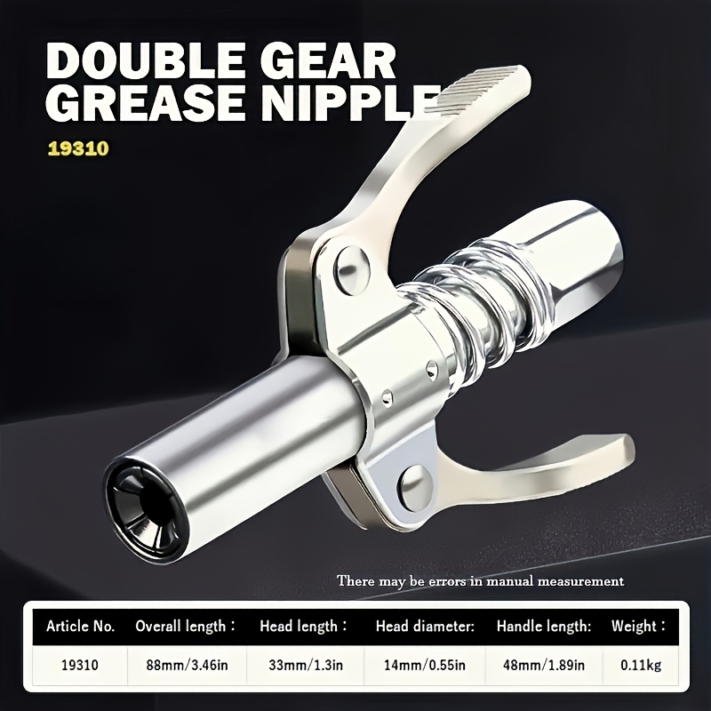 1pc Grease Gun Nozzle Self-locking Injection Nozzle Grease Gun Nozzle Locking Clamp Type High Pressure Grease Gun Accessories