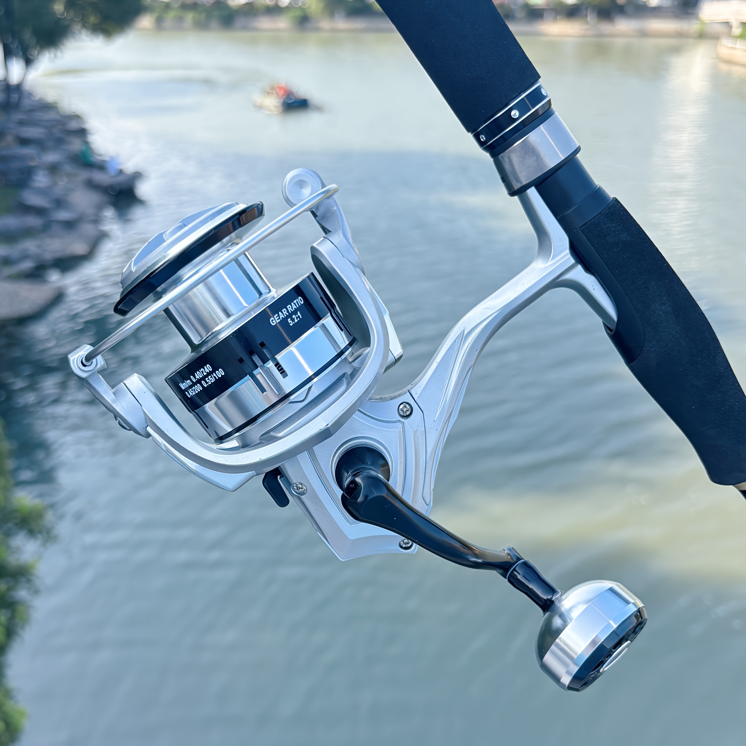Lightweight Smooth Long-Cast Metal Fishing Reel with 10kg High * Angled  Spool, Metal Handle, 5.2:1 Gear Ratio, Fishing Line Reel, Anchoring Reel,  Lure Fishing Reel, Durable and Sturdy Spooler