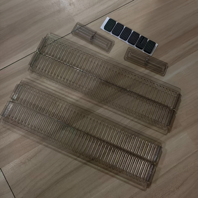 TEMU 5pcs Adjustable Drawer Divider Set For Clothing/kitchen/office, Expandable Home Organizer, Space-saving And Durable, Free Combination, No