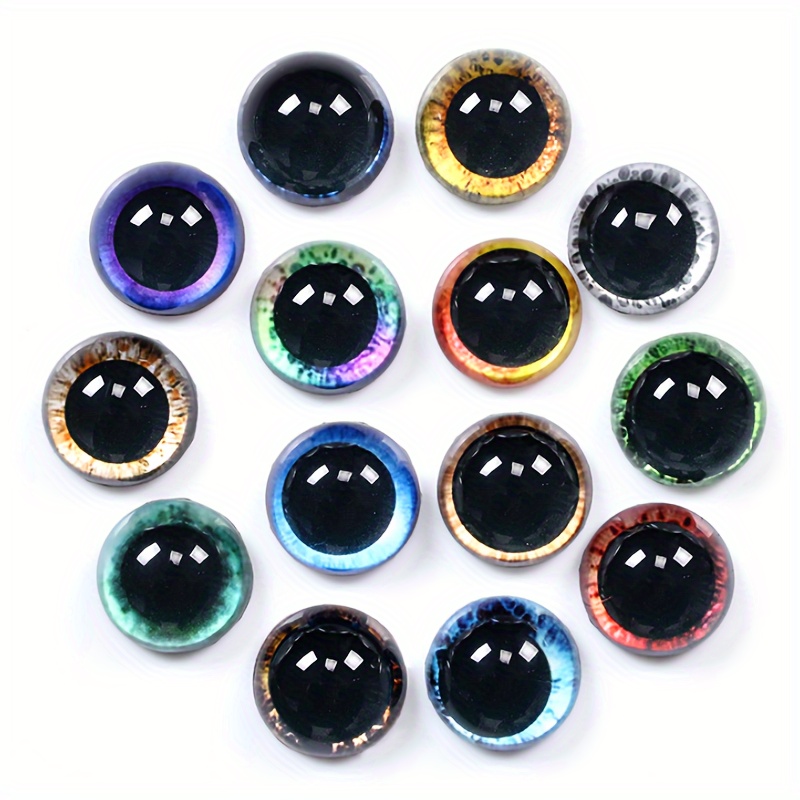 

Diy Craft Doll Eyes - Realistic Gemstone Animal Eyes, Safe Plastic Safety Eyes For Crochet & Crafts, Ages 14+