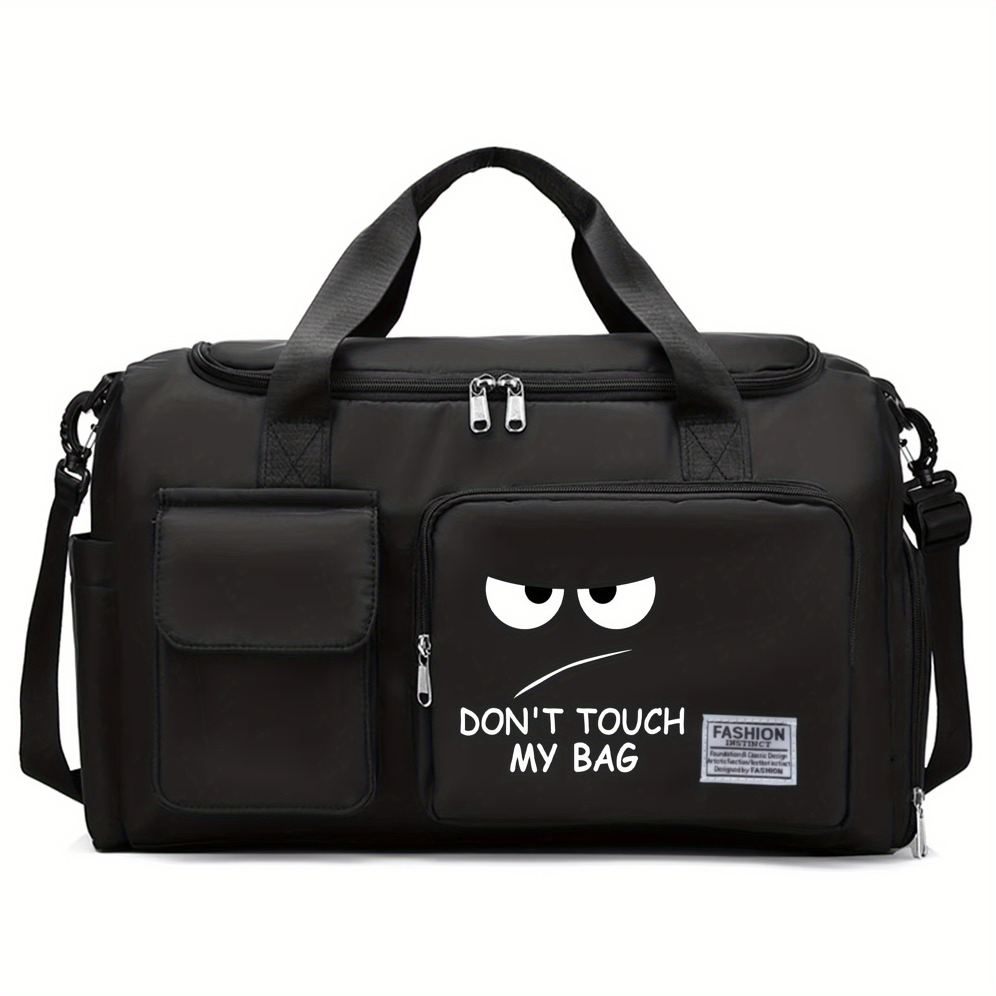 Image of 1pc Print Travel Bag - Large Capacity Lightweight Nylon Gym Duffel & Backpack Suitable For Overnight Trips, Sports, - Multifunctional Carry- With Print, For Teenager