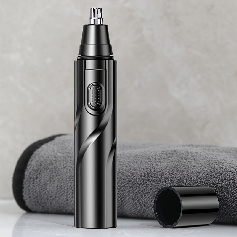 1pc Nose Hair Trimmer, Professional Painless Nose And Ear Hair Trimmer for Women Men, Stainless Steel Head Nose Hair Remover, Mute Efficient Battery-Operated Easy Cleansing, Father's Day Gift