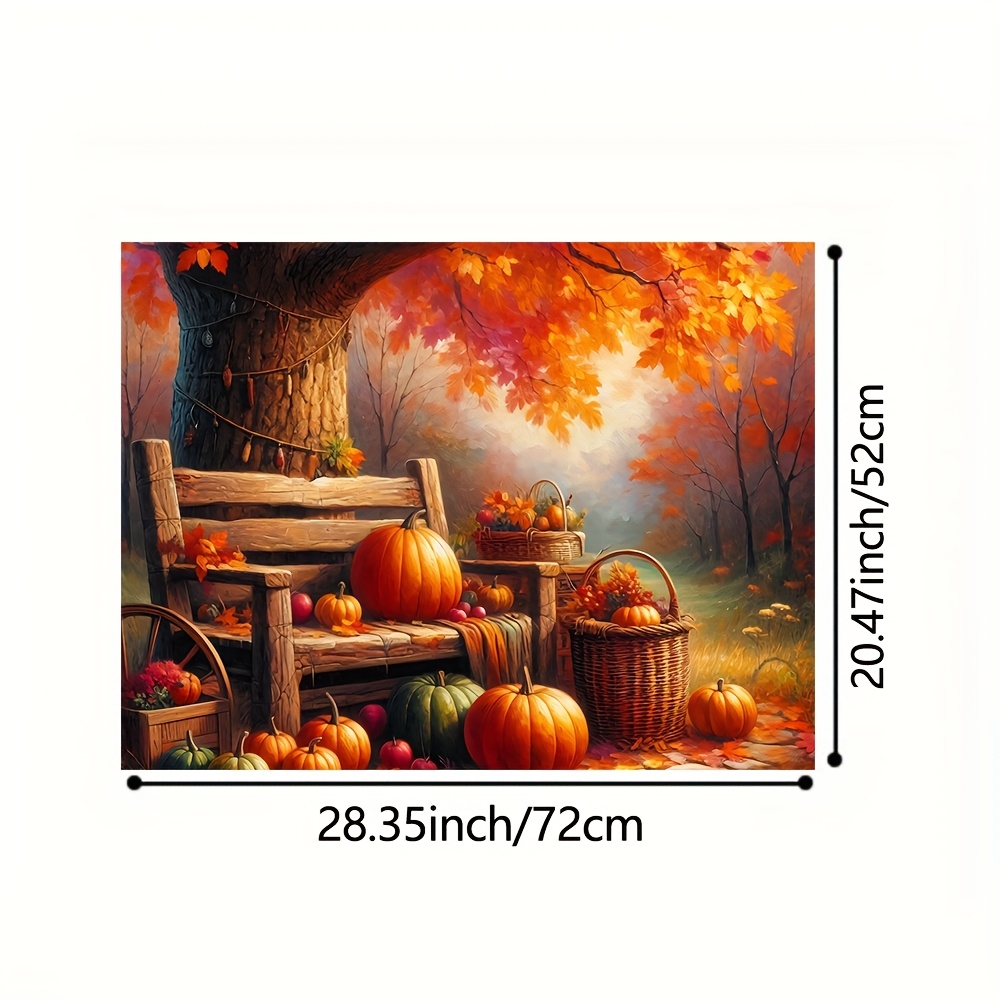 TEMU Heat-resistant Stove Top Cover Compatible For Kitchen Countertop With Pumpkin & Design - Stove Mat, Multipurpose For Stovetops, Ideal For Seasonal Decor (enhances Kitchen Aesthetics)