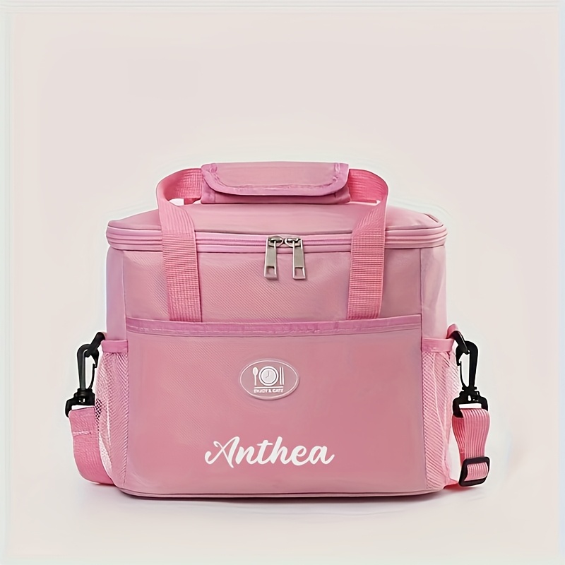 TEMU Customizable Names Or Words, Large-capacity Lunch Bags, Portable And Durable Lunch Boxes, Suitable For Men And Women, Heat-retaining Bags Or
