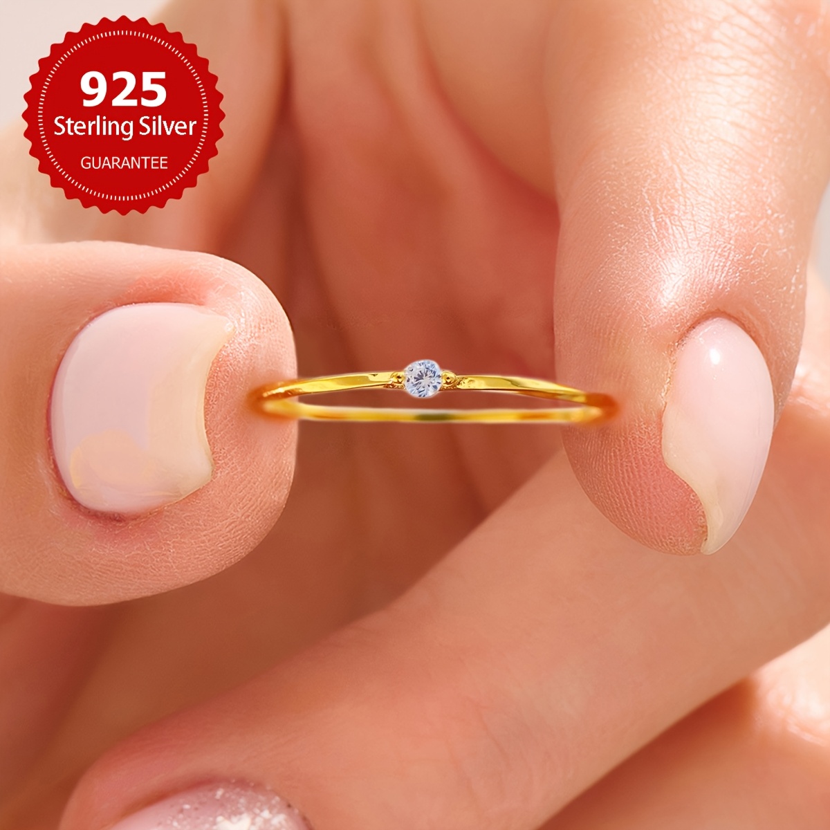 minimalist ring thin ring thumb ring women s925 sterling Temu Kuwait