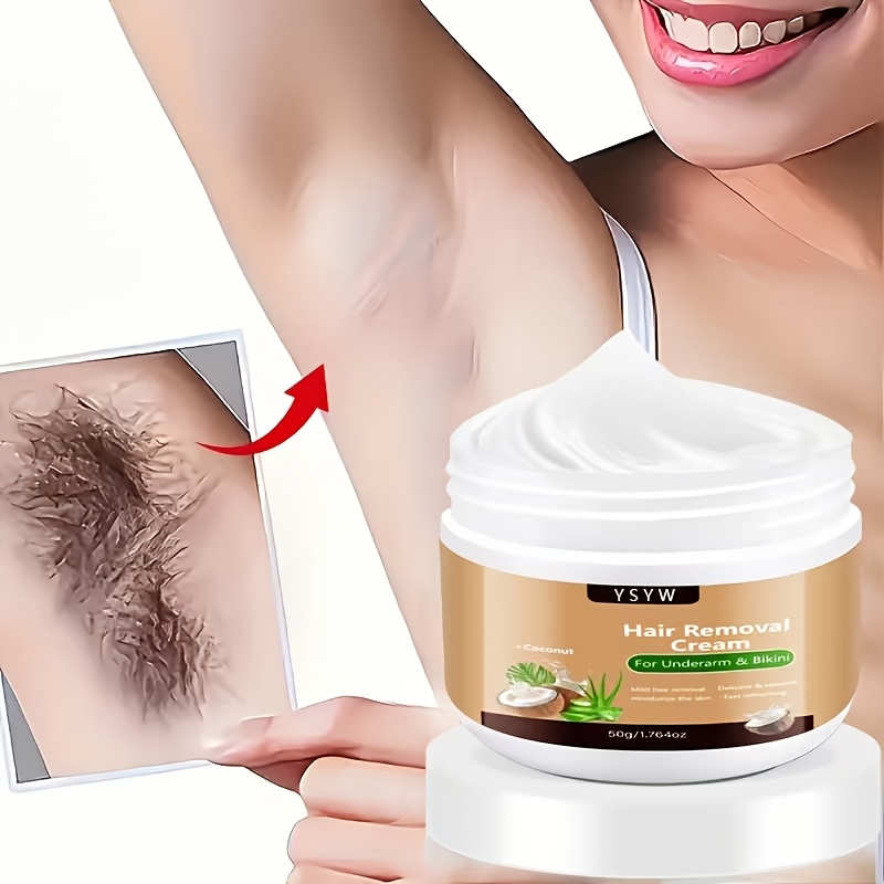 Image of Single Use, 6 Months Long-lasting Smoothness, Cooling, Ice-cold, Summer Essential 50g Coconut Unisex Fast, Easy Hair Removal, , Semi-permanent Hair Removal, Smooth And Residue-free
