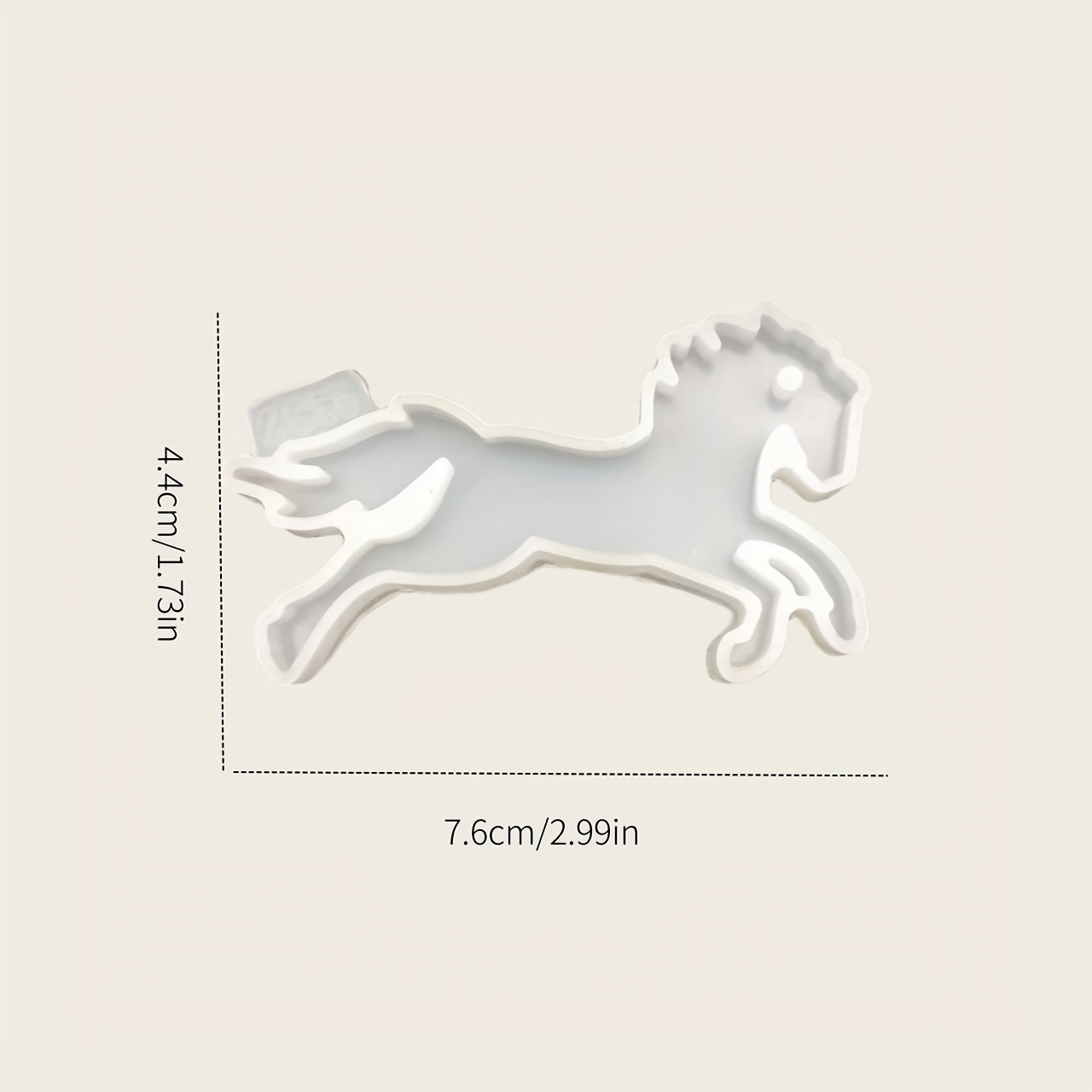 Horse Keychain Ornament Resin Mold Pendant Drip Silicone Mold Pony Backpack Decoration Epoxy Mirror Silicone Mold