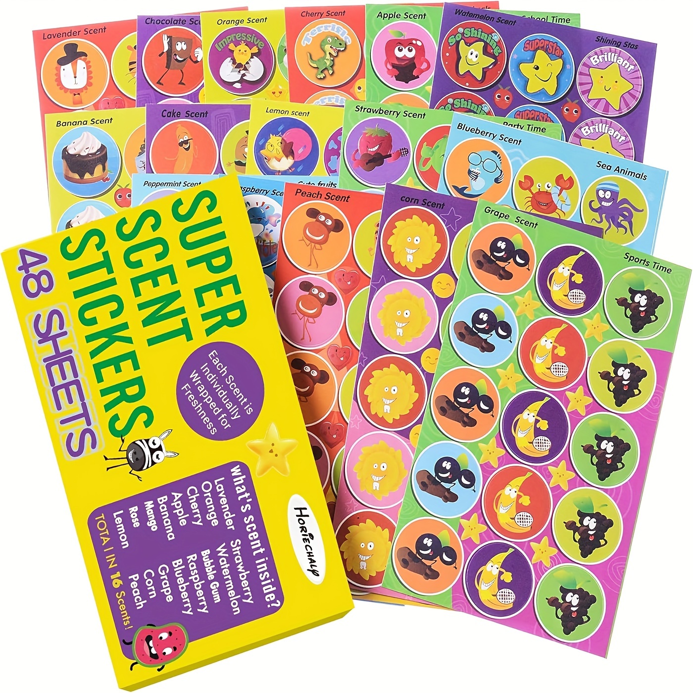 

Smelly Stickers And Stickers, 48 Sheets 16 Different Scents, 746 Pcs Smelly Stickers With Cute Patterns, Perfect Gifts For Classroom Engagement And Creative Play