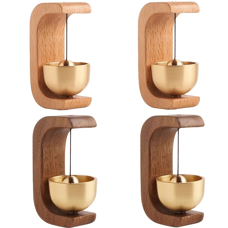 TEMU 4pcs Wireless Wooden Wind - A Entryway Decor, Dopamine Bell, , Bedroom, And Entryway Decoration