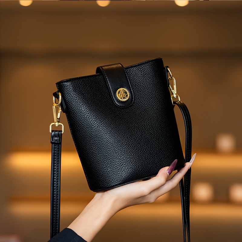 TEMU New Versatile Fashion Korean Style Commuter Body Small Bag Mini Casual Bucket Bag Single Shoulder Bag