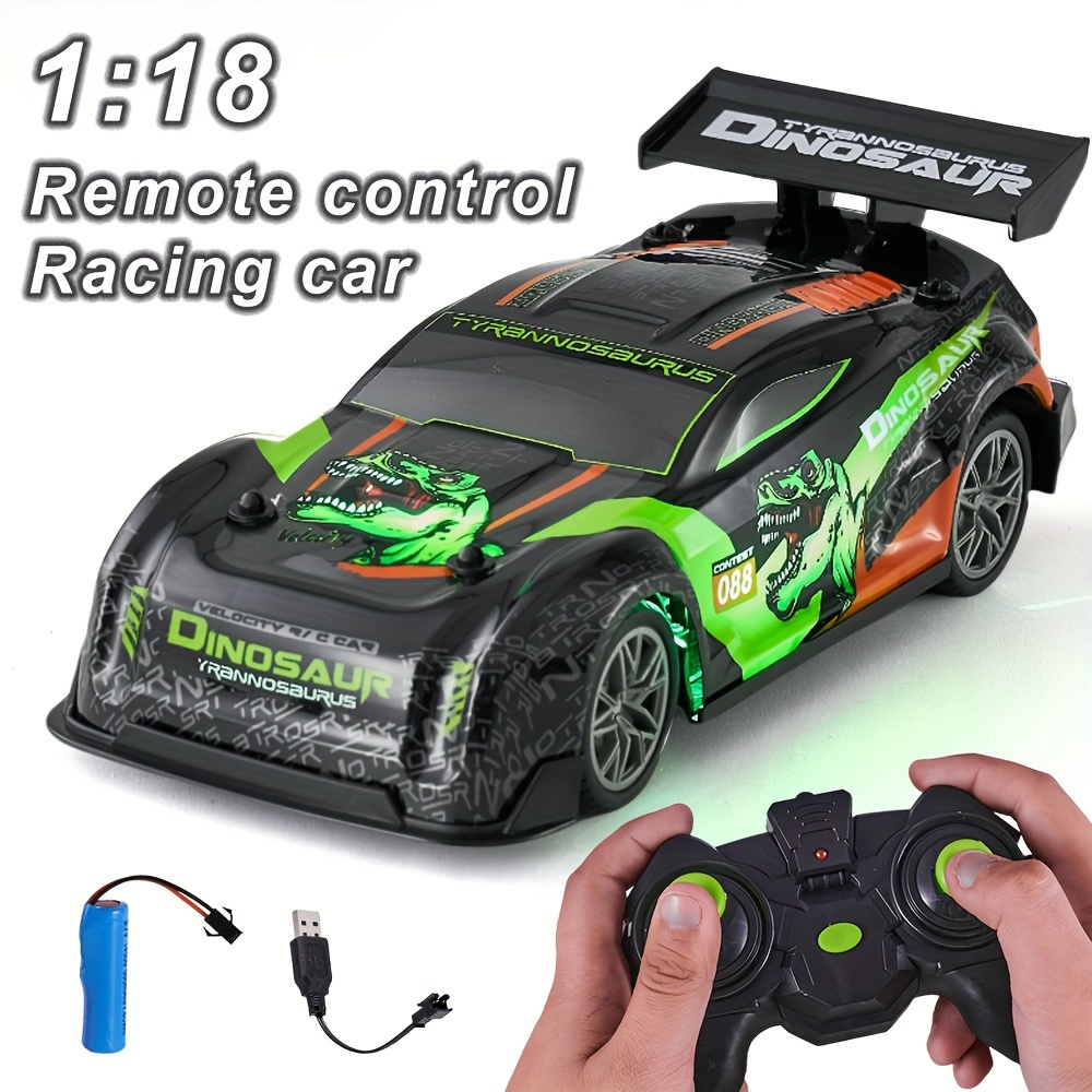 

Dinosaur Racing Car With Cool Lights - 2.4g Remote Control Toy For 3+ | Perfect Christmas, New Year, Easter, Birthday Gift