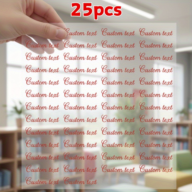 TEMU Pegatinas personalizables con texto y , resistentes a los arañazos, ideales para material escolar, suministros de oficina, botellas de agua, ,